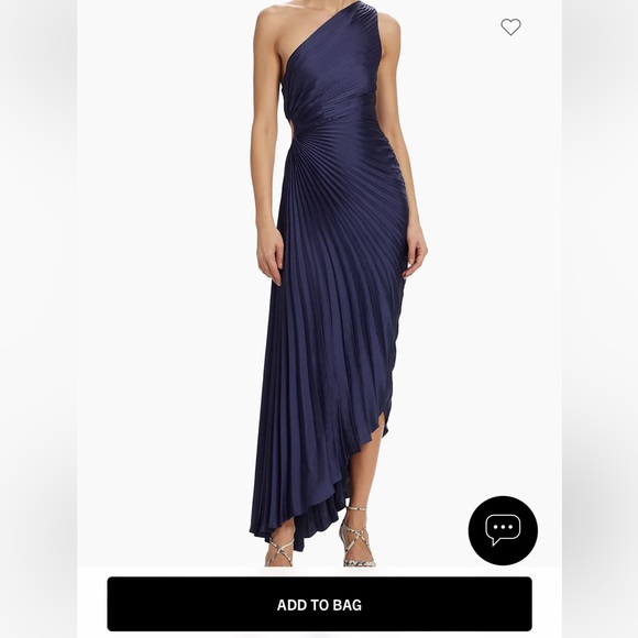 ALC Delfina Asymmetrical Pleated Dress - Picture 5 of 6